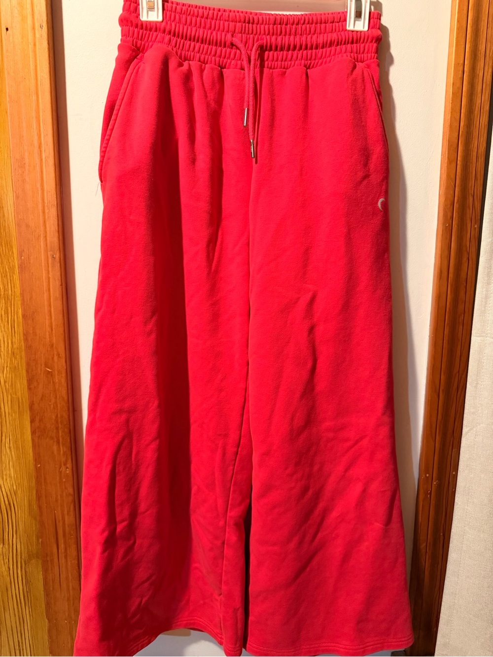 Zyia Pink Crop Wide Leg Sweatpants Size Medium